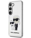 Калъф Karl Lagerfeld - Glitter K and C, Galaxy S23 Plus, прозрачен - 3t